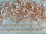 Craftuneed Bundle 9.2 Meters Pink Floral Lace Trim Sew on Embroidered cotton lace trimming