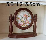 Dollhouse Miniature Sewing Cabinet with Drawers and Accessories Set – Wooden Vintage Style Sewing Cupboard (1:12 Scale)