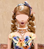 Handmade 1:6 Scale Doll Jewelry Set – Miniature Floral Faux pearl Necklace, Earrings & Ring