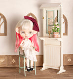 Miniature Screen Cabinet DIY Kit – 1/12 & 1/6 Scale Dollhouse Furniture Craft (Unassembled)