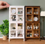1:6 Scale Dollhouse Display Cabinet Handmade Miniature Wooden Storage Furniture