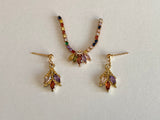 Craftuneed Luxury 1:6 miniature colourful faux diamonds doll necklace and earrings Handmade dollhouse jewellery set