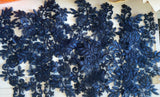 Craftuneed Bundle 8pcs navy sew on lace applique embroidered floral tulle lace motif patch with minor defect
