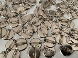 Craftuneed Bundle lot 122pcs circle silver brooch back pin badge fastener bar findings 1.7cm