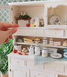 1:6 Scale Dollhouse Kitchen Cabinet Handmade Miniature Wooden Storage drawers Furniture