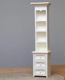 Dollhouse Vintage Wooden Furniture – Miniature Tall Cabinet & 9-Drawer Cabinet (1:6 Scale)