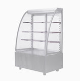 Craftuneed 1:6 Scale Miniature Cafe Bakery Display Cabinet with light Dollhouse Kitchen Cake Showcase Counter Furniture for Fashion Dolls