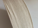Bundle 5 Meters Ivory Plain Cotton Linen Fabric Ribbon blank sewing label in 5cm wide For Sewing Crafts DIY Projects Craftuneed