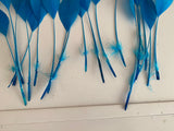 20pcs Lagoon Blue Goose Feathers For Millinery Hat Making Costume DIY Supplies
