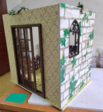 1:6 Miniature Garden Scene Dollhouse Kit – Pre-Furnished Panels Flat Pack Diorama Scene