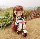 Craftuneed 1:6 Scale Retro Miniature Motorcycle for BJD Fashion Doll Dollhouse bike vehicle Decoration Prop