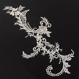 Gold Se5 Pairs Ivory Bridal Lace Applique Floral Embroidery Lace Motif Patch For Wedding DIY