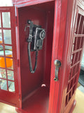 Craftuneed 1:6 Scale miniature dollhouse red telebooth doll telephone box props height 31.5cm Handmade