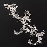 Ivory Floral Lace Applique Pair Bridal Lace Motifs Left Right Matching 20 Pairs (40pcs)