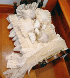 Handmade Dollhouse Bedding Set Miniature French Style Blanket Pillow 1/6 1/4 1/3 Scale