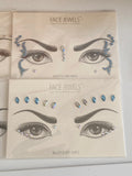 Bundle 6pcs Face body Gems Jewels Tattoo Sticker Festival Party Body stickers