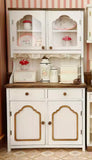 1:6 Scale Dollhouse Kitchen Cabinet Handmade Miniature Cupboard Wooden Hutch Furniture