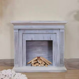 Handmade 1:6 Scale Dollhouse Fireplace with Mini Wood Bundle Miniature Wooden Furniture