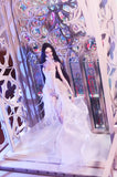 Craftuneed 1:6 Scale Miniature Gothic Cathedral Church Window Backdrop Dollhouse Stained Glass Effect Arch Display for BJD & Fashion Dolls