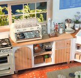 Craftuneed 1:6 Scale Miniature Dollhouse Kitchen Wooden Cabinet Sink Tap Doll Bathroom Furniture Sink Cabinet Faucet