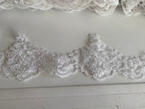 Bundle 20Yards White Floral Lace Trim Embroidered Tulle Trimming, Bridal Sewing DIY