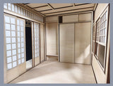 1:6 Scale Japanese Room Miniature Kit - Unpainted Unfurnished Flat Pack Wooden Dollhouse Scene Craft Supply