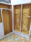Handmade Dollhouse Portable Wardrobe Storage Case Miniature Doll Closet 1/6 1/12 Scale