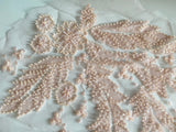 Craftuneed Bundle 2Pcs Luxury Light Blush Pink Sequin Lace Applique Beaded Floral Embroidered Patch for Dressmaking, Bridal, Dancewear