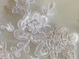 Bundle White Embroidered Lace Trim 7.7 Meters Sew On Floral Lace Trimming For Bridal Wedding Dress Veil DIY Craftuneed