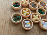 Miniature Dim Sum Bundle 18pcs Set – Cute Asian Food Miniatures / Dollhouse Accessories