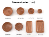 Craftuneed 1:6 Scale 8pcs Dollhouse Wooden Tableware Set Miniature Bowls, Plates and Trays Kitchen Dining Props for Fashion dolls