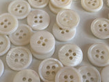 Craftuneed Bundle 145pcs sew on ivory shell plastic circle buttons 4 hole flat button