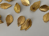 Bundle lot 70pcs gold colour metal leave charm sew on leave beads with defect