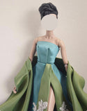 Custom Doll Lace & Satin Dress Shawl Inspired by Previous Design Handmade 1:6 Scale