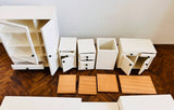 Handmade Dollhouse Kitchen Cabinet Set 1:12 Scale Miniature Wooden Corner Kitchen Units