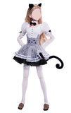 1:6 Scale Doll Cat Outfit Set Handmade Miniature Dress Skirt Stockings Accessories