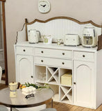 Craftuneed 1:6 Scale Dollhouse Vintage Style Sideboard Cabinet Miniature Doll Dining Room Storage Wooden Furniture Handmade