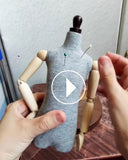 Craftuneed BJD Doll Mannequin with Arms Pinhable Adjustable Dress Form Poseable Armature Sewing Stand for 1/4 &amp; 1/6 Scale Dolls