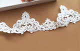 6 Yards Ivory Sequined Bridal Lace Trim Sequins Lace Edge for Wedding Dress Veil