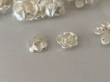 Craftuneed Bundle 90pcs ivory acrylic rose beads sew on floral buttons sewing diy 2.5cm