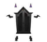 1:6 scale Dollhouse Gothic Wardrobe Handmade Miniature Wooden Cabinet Closet