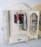Handmade 1:6 scale Dollhouse Wardrobe Cabinet French Style Miniature Furniture Storage