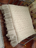 Handmade Miniature Bedding Set Dollhouse French Style Lace Blanket Pillow 1/6 1/4 Scale