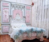 Handmade Miniature Background Board PVC Lace Wall Panel Dollhouse Backdrop 1/6 1/4 Scale