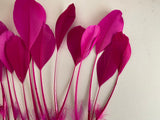 20pcs Purple Pink Goose Feathers For Millinery Hat Making Costume DIY Supplies