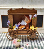 Miniature Coffee Shop Stand DIY Kit – 1:6 Scale Dollhouse Market Cart (Not Assembled)