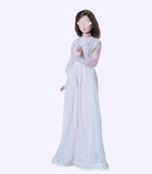 Handmade 1:6 Scale Romantic Doll Dress – Vintage Inspired Gown with Optional Jewelry & Belt