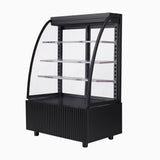 Craftuneed 1:6 Scale Miniature Cafe Bakery Display Cabinet with light Dollhouse Kitchen Cake Showcase Counter Furniture for Fashion Dolls