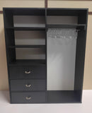 Handmade 1:6 Scale Doll Wardrobe Wooden Miniature Doll Closet, Shoe Cabinet & Vanity