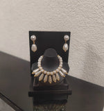 Set of 3 Faux Pearl Doll Jewellery 1:6 Scale Handmade Miniature Necklaces Earrings Bundle